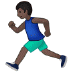 🏃🏿 person running: dark skin tone display on Samsung